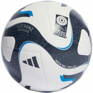 Piłka nożna adidas Oceaunz Training biało-niebiesko-czarna HT9014 - rozmiar piłek - 3
