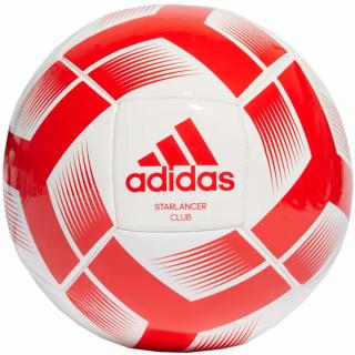 Piłka nożna adidas Starlancer Club Ball biało-czerwona IA0974 - rozmiar piłek - 4