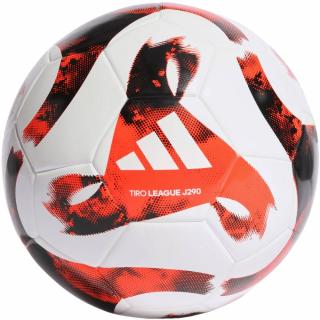 Piłka nożna adidas Tiro Junior 290 League biało-czerwona HT2424 - rozmiar piłek - 4