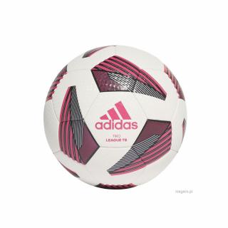 Piłka nożna adidas Tiro League TB biało-różowa FS0375 - rozmiar piłek - 5