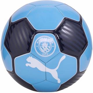 Piłka nożna Puma MCFC ESS niebiesko-czarna 84416 03 - rozmiar piłek - 5