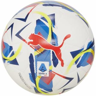 Piłka nożna Puma Orbita Serie A Hybrid biało-niebiesko-czerwona 84299 01 - rozmiar piłek - 5