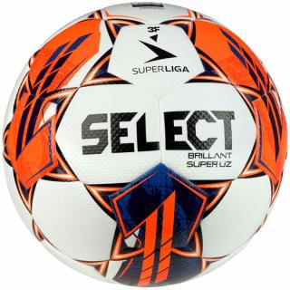 Piłka nożna Select Brillant SuperLiga biało-pomarańczowo-niebieska 18390 - rozmiar piłek - 4
