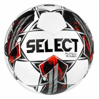 Piłka nożna Select Futsal Samba halowa FIFA Basic v22 biało-czerwono-srebrna 17621 - rozmiar piłek - 4