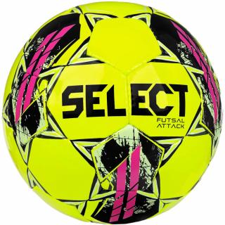 Piłka nożna Select Hala Futsal Attack v22 żółto-różowa 17623 - rozmiar piłek - 4