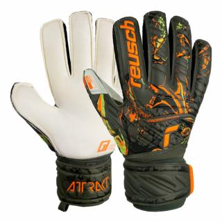 Rękawice bramkarskie Reusch Attrakt Grip Finger Support zielone 5370010 5556 - rozmiar rękawic - 10