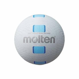 S2Y1550-WC Piłka do siatkówki Molten SOFT VOLLEYBALL DELUXE gumowa biało-niebieska