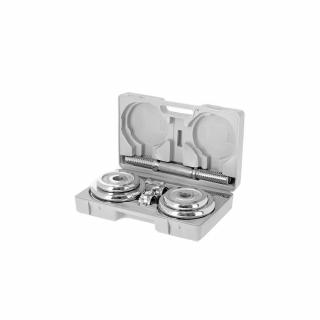 STC20 SZTANGIELKI W WALIZCE 2 x 10 KG CHROME HMS