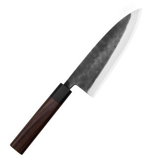 Hideo Kitaoka Shirogami Black Oktagon Nóż Deba 18 cm