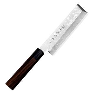 Hideo Kitaoka Shirogami Satin Damascus Nóż Usuba 16,5 cm