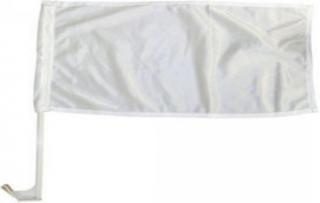 Flaga biała 35x28 cm z samochodowa do sublimacji