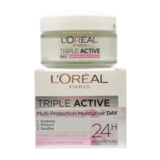 L'Oreal Paris Triple Active Multi-Protection Krem ​​Nawilżający Na Dzień 50ml