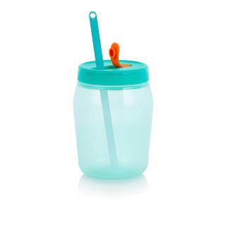 Tupperware Zestaw Słój Mały 550ml + Słomka Morska