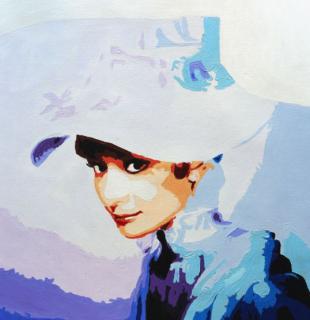 Audrey Hepburn #niebieski