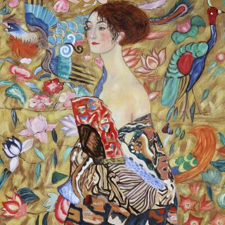 Donna con Ventaglio - Gustav Klimt