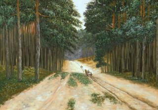Droga w lesie - Józef Chełmoński