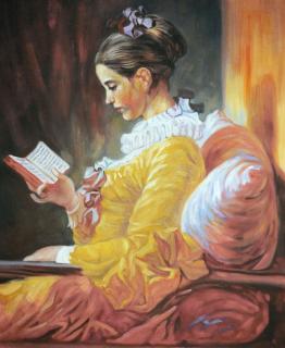Dziewczyna czytająca książkę - Jean-Honore Fragonard