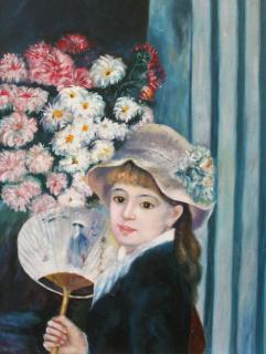 Dziewczyna z wachlarzem - Piere Auguste Renoir