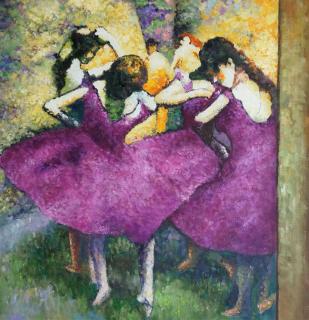Fioletowe tancerki - Edgar Degas
