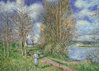 Mała łąka wiosną - Alfred Sisley