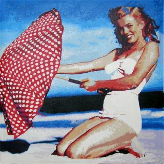 Marilyn Monroe na plaży