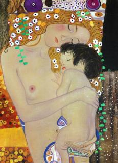 Matka z dzieckiem (pionowy) - Gustav Klimt
