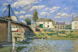 Most w Villeneuve-la-Garenne - Alfred Sisley