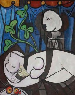 Naga, zielone liście i biust – Pablo Picasso