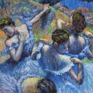 Niebieskie tancerki - Edgar Degas