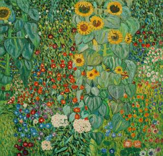 Ogród wiejski ze słonecznikami - Gustav Klimt
