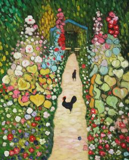 Ogrodowa ścieżka z kurami - Gustav Klimt