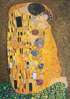 Pocałunek (całość) 60x85 cm - Gustav Klimt