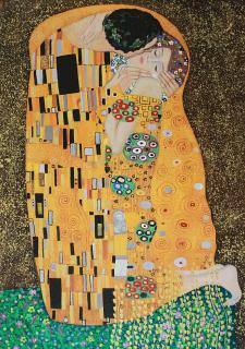 Pocałunek (całość) 85x120 cm - Gustav Klimt