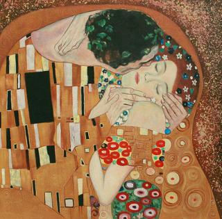 Pocałunek (fragment) - Gustav Klimt