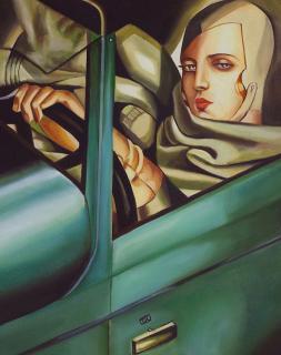 Tamara w zielonym Bugatti - Tamara Łempicka