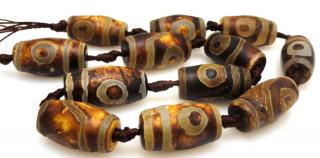 Agat tybetański matowy - walec 23x13mm