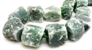 Awenturyn zielony - surowe kamienie