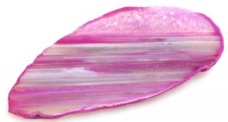 Broszka - agat różowy 88x40mm