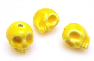 Ceramika - czaszka 13mm - żółta