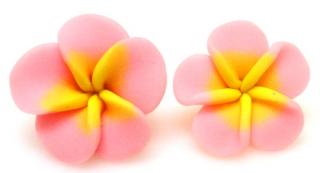 Handmade Polymer - kwiat 20mm - różowy