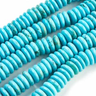 Howlit turkusowy - talarki, heishi 10x3mm