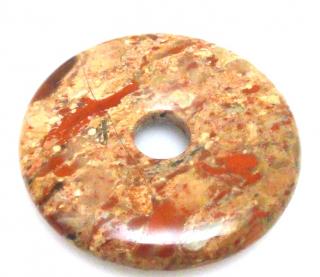 Jaspis - na wisior - donut 40mm