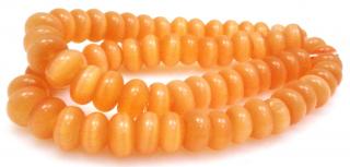 Kocie oko- uleksytowe - oponka 10x5mm - pomarańczowy