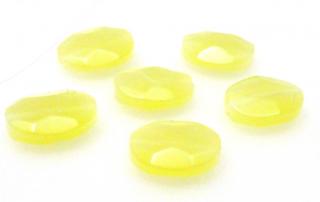 Kocie oko- uleksytowy fasetowany - owal 10x8mm - cytrynowy
