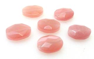 Kocie oko- uleksytowy fasetowany - owal 10x8mm - różowy