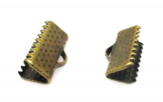 Końcówki do zaciskania 13mm - 1 para - antyczne złoto