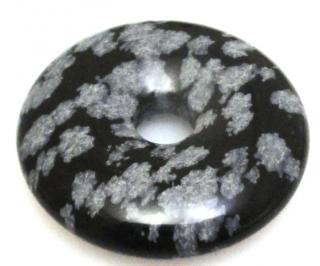 Obsydian śnieżny - donut 30mm