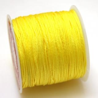 Sznurek bawełniany satynowy 0,8mm - żółty cytrynowy