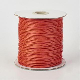 Sznurek woskowany lakierowany - o średnicy 1,5mm - pomarańczowy