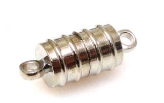 Zapięcie magnetyczne ozdobne - 20x8mm kolor srebrny